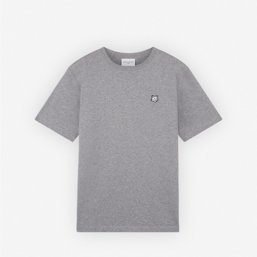 Maison Kitsuné Bold Fox Head Patch Comfort Tee – Gray, Size M